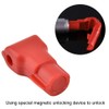 100pcs Peg Hook Locks Stop Lock, Plastic Red Security Lock,