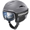 Odoland Snow Helmet, Ski Helmet with Ski Goggles for Snow