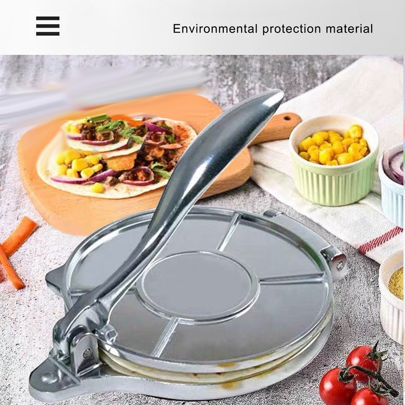 Aluminium Alloy Tortilla Press HandPress Thin Pancake Maker Machine Kitchen