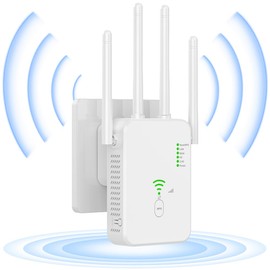 LYPPUL WLAN Amplifier, 1200 Mbit/s WLAN Repeater Dual Band 2.4 GHz + 5 GHz, WLAN Extender Signal Amplifier with Repeater/Router/Access Point Mode, WiFi Booster Compatible with All WLAN Devices with