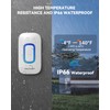 TECKNET Wireless Doorbell, 2 Transmitters 2 Receivers Door Bell Battery
