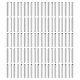 uxcell 100Pcs 4mm x 30mm Dowel Pins, 304 Stainless Steel Cylindrical Shelves Support Pegs Locating Pin Shelf Fasten Elements for Bookshelf Cabinet Furniture Component (GB119), Silver