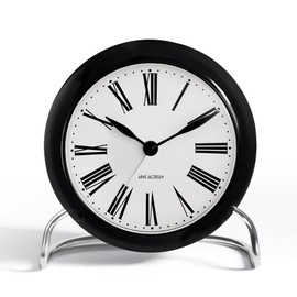Roman Table Clock black & white/Size 1/HxØ:12x11cm