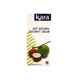 Kara UHT Natural Coconut Cream 33.8fl oz (1000ml) - (Pack of 4)
