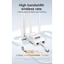 VONETS 2.4GHz Gigabit WiFi Bridge Wireless Router Ethernet Repeater RJ45 WiFi Adapter Long Range Extender 3 Gigabit POE/DC Powered for DVR Industrial IoT Network Devices 600Mbps VAR600-H