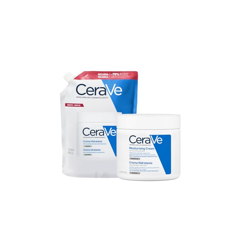 CeraVe Refill Crema Hidratante 16oz | Piel Seca a Muy