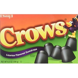 Crows Licorice Flavored Gumdrops (Pack of 3) 6.5 oz Theater Boxes