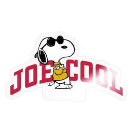 Spreadshirt Peanuts Snoopy Joe Cool Sunglasses Sticker, 10 x 10 cm, Transparent Glossy