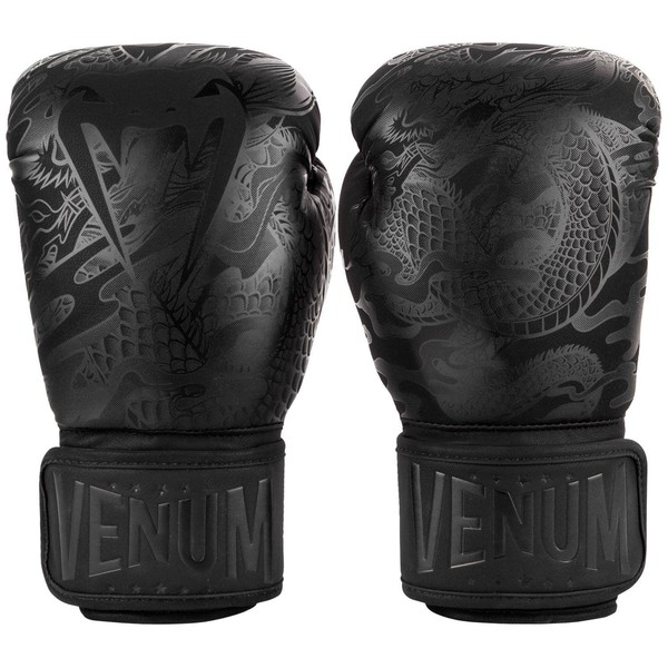 VENUM Dragon's Flight Boxing Gloves (Black/Black) (8oz)