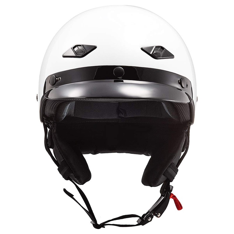 LS2 Helmets Bagger Motorcycle Half Helmet (Gloss White - Medium)