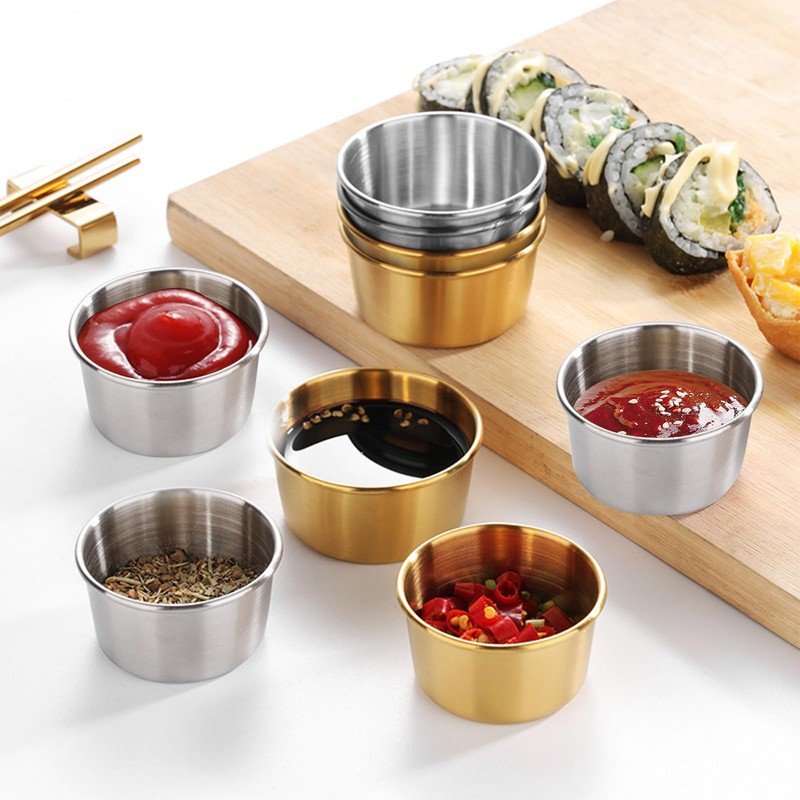18Pcs 2 oz Stainless Steel Dipping Sauce Cup, Mini Dip