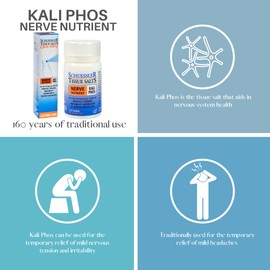 Schuessler Tissue Salts 125 Tablets - Kali Phos - No 6 - Nerve Nutrient