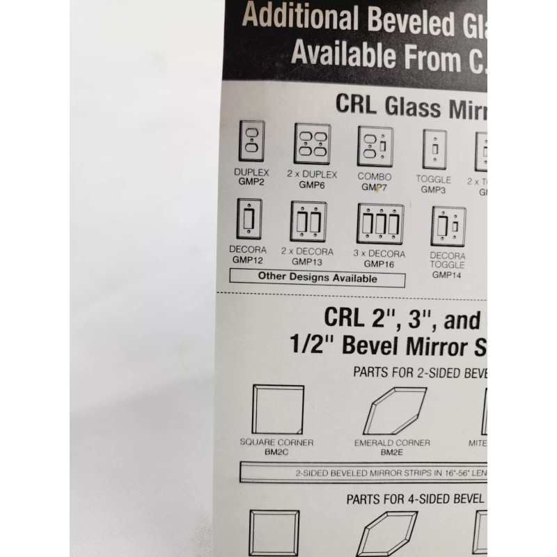 CRL Single Glass Mirror Switch Plate Cover 5.25"L x 3.5"W