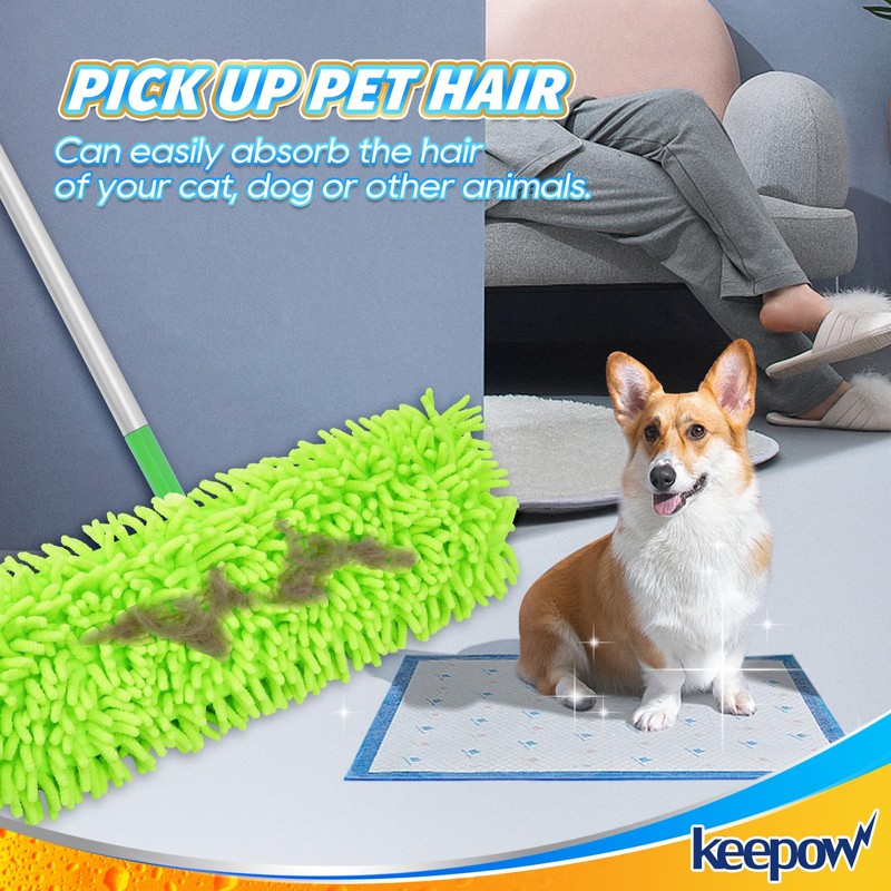KEEPOW Reusable XL Mop Pads Compatible with Swiffer XL Sweeper,