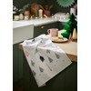 Christmas Textiles Recycled Cotton Tea Towel Frosty Trees