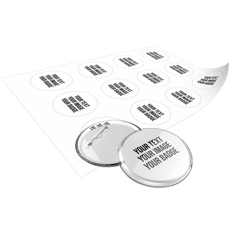 Buttons 56 mm DIY without Button Machine (Pack of 25)