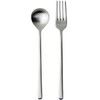 Nagao Long Tail Dinner Spoon Dinner Fork Set, 18-8 Stainless