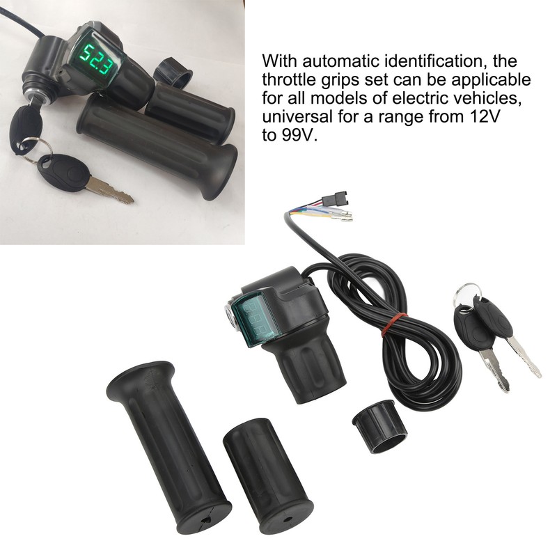 Electric Bike Twist Throttle Grip Set Universal Speed Governer with