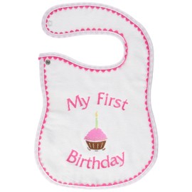 Raindrops - Babero Bordado para Primer cumpleaños, Color Rosa