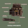 Trailside Genuine Leather Electrician Tool Pouch with Belt Loop for