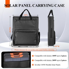 Fizentia Solar Panel Carrying Case Compatible with Jackery Solarsaga 100W,Waterproof Solar Panel Storage Bag for Jackery Solar saga 100W 100X 200W,Padded Travel Solar Panel Organizer for 2 Panels