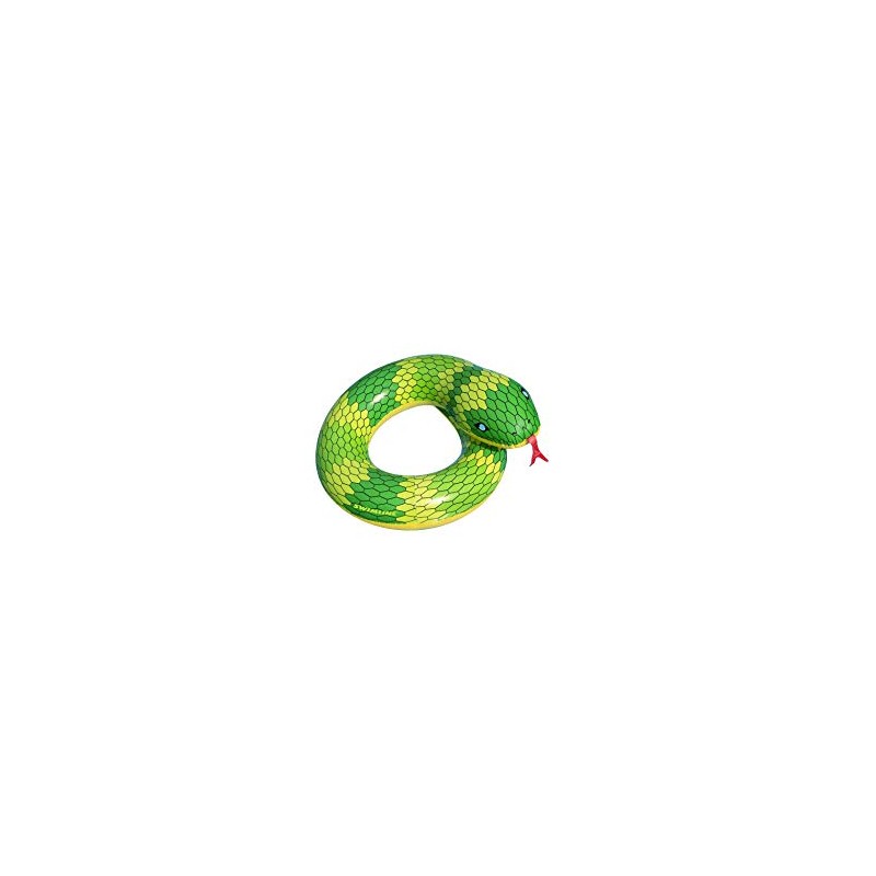 Swimline Snake Inflatable Pool Ring Yellow, Green, 32" x 28"