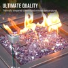 Skyflame 1/4 inch Reflective Fire Pit Glass, High Luster Purple