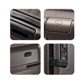 NINETYGO 24 Inch Luggage with Spinner Wheels, Checked Luggage, Large Luggage for 5-7 Days Travel, 100% Hardshell PC, TSA Lock, 26.3 X 17.7 X 10.8 (Grape Purple, Missouri)