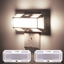 Super Bright Night Light, LOHAS Night Lights Plug into Wall [2 Pack], 0-250LM LED Night Light with Light Sensor, 2W Dimmable Nightlight, Daylight 5000K for Bathroom, Adults Kids Room, Stairway