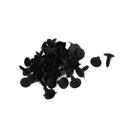 Partuto 5mm x 5mm Hole Dia Black Plastic Rivets Fastener Push Clips 48 Pcs Replacement