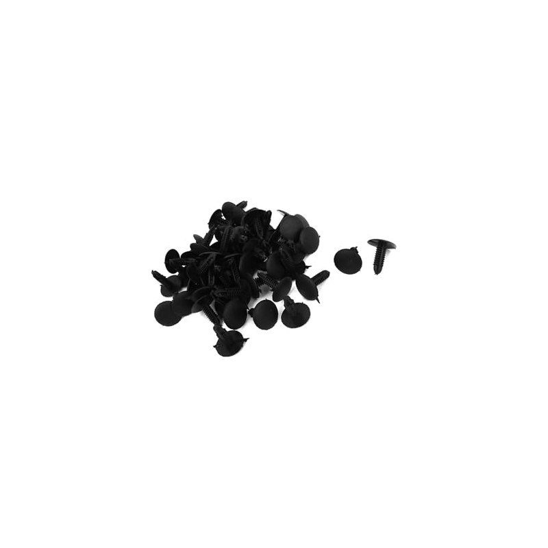 Partuto 5mm x 5mm Hole Dia Black Plastic Rivets Fastener