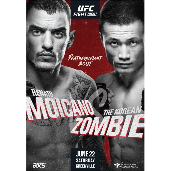 UFC Unisex Greenville June 22 Saturday Official Poster, Grey, One