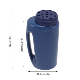 Kuuleyn Handheld Fertilizer Spreader,Hand Shaker Spreader,Hand Held Grass Seed Spreader Crop Spreading Salt Sowing Pot for Seeds Fertilizer Salt Turf and More(Blue)