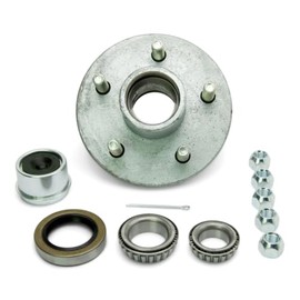 Boat Trailer Galvanized Hub kit 5-4.5 5 Lug W/Bearing Kit 44649 68149 & Lug Nuts