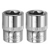 sourcing map 2pcs E-Torx Socket 3/8" Drive E18 External Torx
