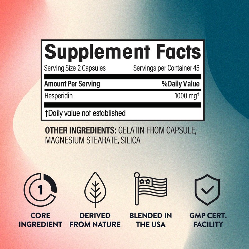 Hesperidin 1,000mg - 100% Pure Ingredient no Mixes or Additives