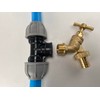 Mdpe Water Supply Pipe tee with Solid Brass bib tap