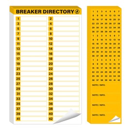 VELATYVIO 40 Sheets Breaker Panel Labels Self-Adhesive Electrical Board Identification Tags for House or Commercial Use Including 30 Catalog Stickers and 10 Number Paster