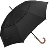 G4Free 52/62inch Wooden J Handle Golf Umbrella Windproof Classic Stick