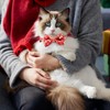 CHERRY-MAGIC Christmas Cat Collars, Red Kitten Collars with Detachable Bow