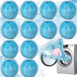 Upgrade Pet Hair Remover for Laundry, 12 PCS Reusable Dog & Cat Hair Remover for Laundry, Washing Machine Pet Hair Catcher for Clothes, Bedding, Won’t Damage Fabrics(Blue)