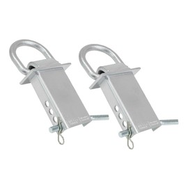 Mytee Products Heavy Duty Adjustable Trailer Stake Pocket D Ring Zinc Coated w/ 1/2" Hitch Pin, 5400 lbs & 4 Adjustable Holes Stake Pocket D-Ring Tie Down Utility for Flatbed Trucks and Trailer 2 Pack