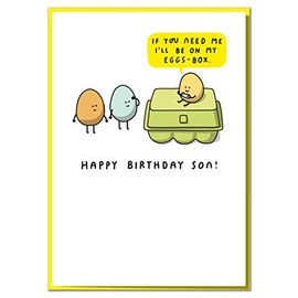 If You Need Me I'll Be On My Eggs Box. Funny Son Birthday Card