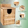 TAGEPUJIE Owl House, Large Wooden Owl Nesting Box for Outside