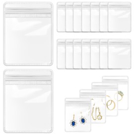 Fogman Zipper Bags with Chuck, Transparent Accessory Storage Bags for Small Items, 100-Piece Set (6×8cm)
