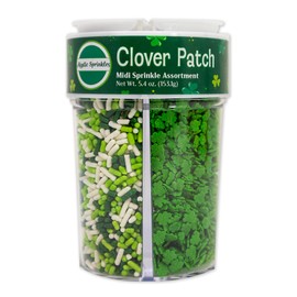 Mystic Sprinkles St. Patrick's Day 4 Cell Sprinkle Assortments (Clover Patch Sprinkle Assortment, Midi)