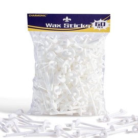 60 Wax Applicator Sticks for Hair Removal - Nasal, Ear, Face, Eyebrow Waxing Kit for Men & Women by Charmonic