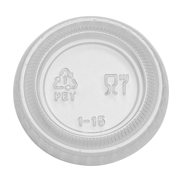 Georgia-Pacific Dixie 1 oz., Plastic Portion Cup Lid by GP PRO (Georgia-Pacific), PL10CLEAR, Clear, 2,400 Count (Case of 24 Sleeves,100 Lids Per Sleeve)
