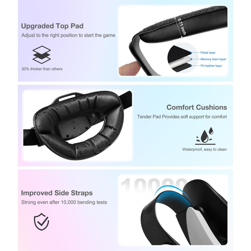 Kawaye Head Strap Compatible with Meta Quest 2/Quest 3S/Quest 3,