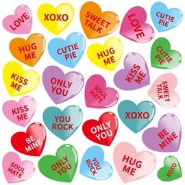 MARFOREVER 50 Pcs Valentine's Day Window Gel Clings Party Decorations